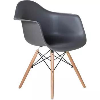 Стул обеденный (ножки светлый бук, цвет сиденья тёмно-серый (GR-04)) Dobrin 620PP-LMZL DAW DAW, (GR-04), основания бук