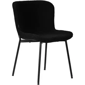 Стул обеденный Dobrin MILO (черные ножки, черный букле (UF992-12))