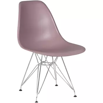 Стул обеденный DSR (ножки хром, цвет сиреневый (P-04)) Dobrin 638APP-LMZL DSR, сиденья (P-04), основания хромированная сталь