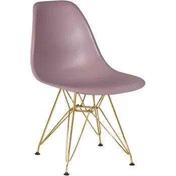 Стул обеденный DSR (ножки золотые, цвет сиреневый (P-04)) (Dobrin)