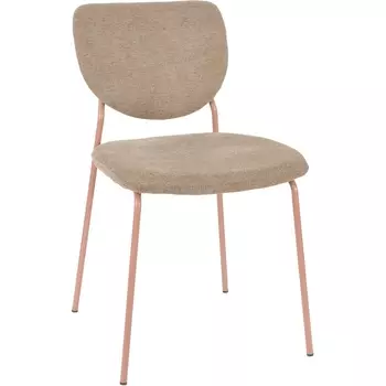 Стул обеденный Gigi шенилл коричневый розовые ножки Stool Group арт.УТ000039033