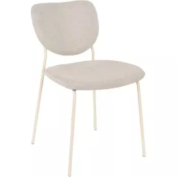 Стул обеденный Gigi шенилл серый белые ножки Stool Group арт.УТ000039036