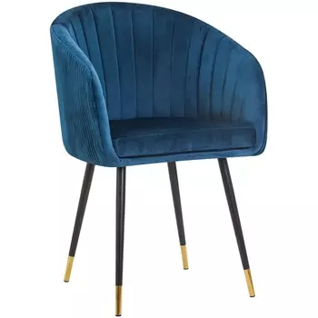 Стул обеденный (синий велюр (1922-20)) Dobrin 7305-LM MARY MARY, цвет сиденья синий (1922-20)