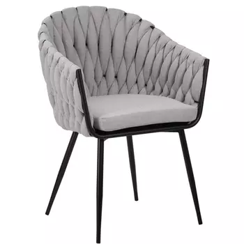 Стул обеденный (серая ткань (LAR 275-17)) Dobrin 9691-LM MATILDA MATILDA, цвет сиденья серый (LAR-275-17), основания черный