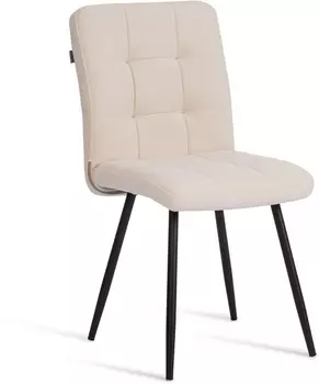 Стул обеденный Medeo Tetchair (Флок/Молочный,Черный) арт.24648