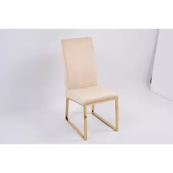 Стул обеденный Милан MC819-BG-2, 63х45х99, бежевый/глянцевое золото IST-CASA