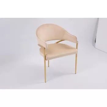 Стул обеденный Модена MC886-BG-2, 59х61х79 см, бежевый/глянцевое золото IST-CASA