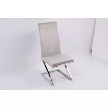 Стул обеденный Палермо MC799-GR-3, 60х46х105 см, серый/глянцевое серебро IST-CASA