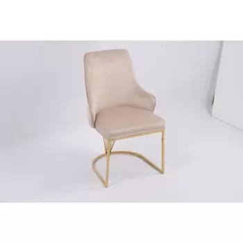 Стул обеденный Сиена MC885-BG-2, 62х57х90 см, бежевый/глянцевое золото IST-CASA