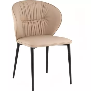 Стул обеденный Stool Group Deia светло-серая экокожа черные ножки арт.УТ000040333