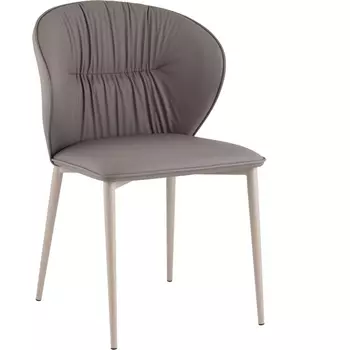 Стул обеденный Stool Group Itan NC коричневый с коричневой экокожей арт.УТ000040693