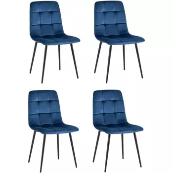 Стул Одди велюр синий 4 шт. Stool Group арт.УТ000036524