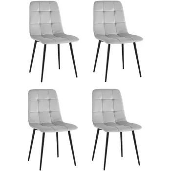 Стул Одди велюр светло-серый 4 шт. Stool Group арт.УТ000036536