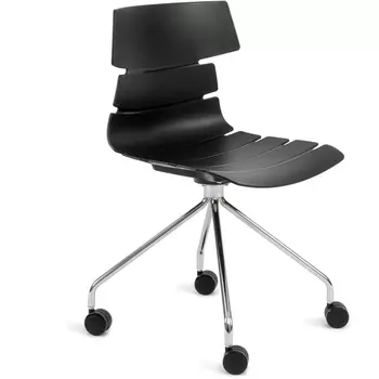 Стул офисный HANSEN (mod. 606-1) черный/хром (пластик/металл) (Tetchair)