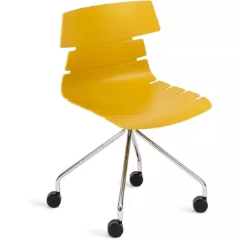 Стул офисный (mod. 606-1) оранжевый/хром (пластик/металл) Tetchair 113345 14311