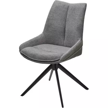 Стул OSKAR 360 град. поворот. KN01-03 Серый/ BZ1046-02 Темно-серый/ Черный, ®DISAUR M-City