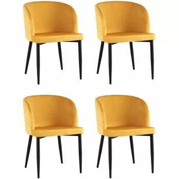 Стул Оскар велюр оранжевый 4 шт Stool Group (арт.УТ000037519)