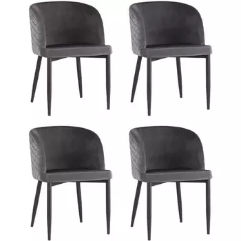 Стул Оскар велюр серый 4 шт Stool Group (арт.УТ000037521)