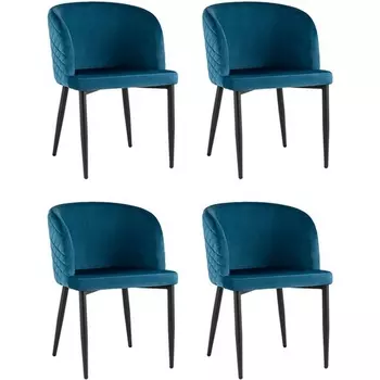 Стул Оскар велюр сине-зеленый 4 шт Stool Group (арт.УТ000037523)