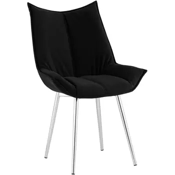 Стул Осло велюр черный ножки хромированные (Stool Group)