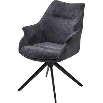 Стул OVE 360 град. поворот. RAVEN18 Серый, ткань / Черный, ®DISAUR M-City