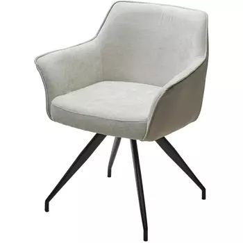 Стул PISTIL поворотный 180 град., ткань DAVIS CITY-03 светло-беж / PU-03 светло-беж/ черный, ®DISAUR M-City