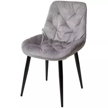 Стул PK6015-03 (VBP203) античный cеребристо-серый, велюр / черный каркас M-City 628M03591