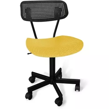 Стул подъемно-поворотный черный/желтый/черный муар Sheffilton SHT-ST85/S121М 5789354410