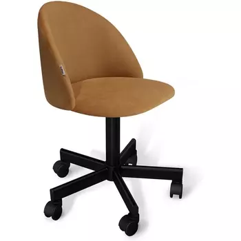 Стул подъемно-поворотный Sheffilton SHT-ST35/S120M горчичный/черный муар