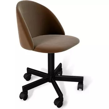 Стул подъемно-поворотный Sheffilton SHT-ST35/S120M кофейный ликер/черный муар