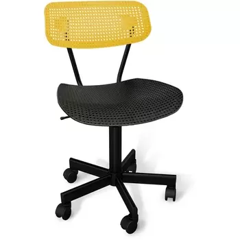 Стул подъемно-поворотный желтый/черный/черный муар Sheffilton SHT-ST85/S121М 5789354401