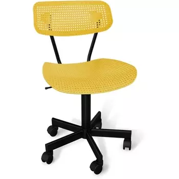Стул подъемно-поворотный желтый/черный муар Sheffilton SHT-ST85/S121М 5789354402