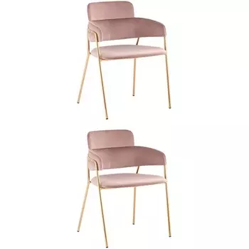 Стул Полин велюр розовый 2 шт Stool Group (арт.УТ000037536)