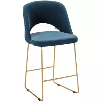 Стул полубар Lars Diag blue/Линк золото R-Home арт.410120156h_Diag blue_золото_ПБ