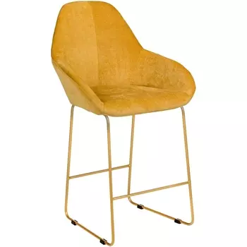 Стул полубар R-Home Kent Жёлт/Линк Золото