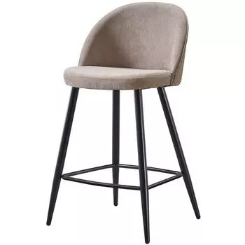 Стул полубарный 373B-2 TD3052-11/черный ESF ПБАР373B beige/black