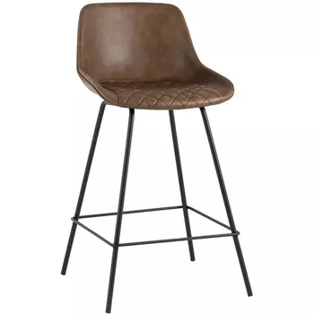 Стул полубарный Stool Group TEXAS экокожа коричневый УТ000031346