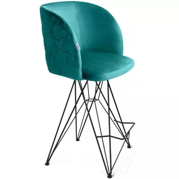 Стул полубарный альпийский бирюзовый/черный муар Sheffilton SHT-ST33-1/S66-1 6123357601