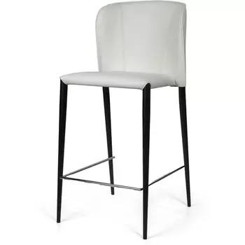 Стул полубарный Albert, кожа белый Top Concept (21097)