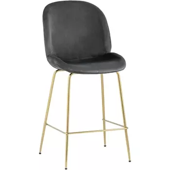 Стул полубарный со спинкой серый Stool Group УТ000006594