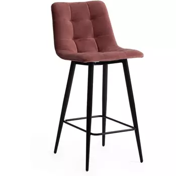 Стул полубарный CHILLY (mod. 7095пб ) / 1 шт. в упаковке (Ткань,Металл /Коралловый,Черный) Tetchair