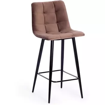 Стул полубарный CHILLY (mod. 7095пб ) / 1 шт. в упаковке (Ткань,Металл /Коричневый,Черный) Tetchair