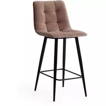 Стул полубарный CHILLY (mod. 7095пб ) / 1 шт. в упаковке (Ткань,Металл /Бежевый,Черный) Tetchair