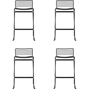 Стул полубарный Danny, черный, с черной подушкой 4 шт Stool Group арт.УТ000038446