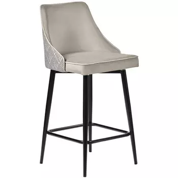 Стул полубарный Dave латте с жаккардом, с поворотным механизмом Bradex Home арт.RF 0203