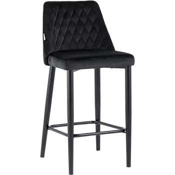 Стул полубарный Диего велюр черный (Stool Group)