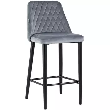 Стул полубарный Диего велюр серый Stool Group УТ000025314