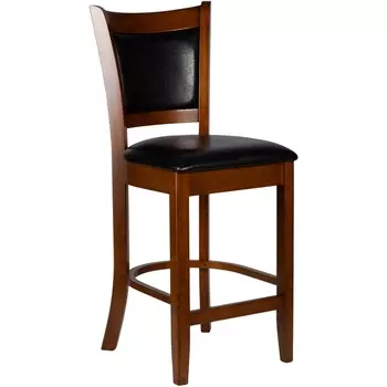 Стул полубарный COUNTER (шоколад, черный) Dobrin 4191-LMU GARRY COUNTER, цвет сиденья черный, дерева шоколад