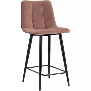 Стул полубарный Stool Group Джанго велюр пыльно-розовый высота сиденья 60 см УТ000035293