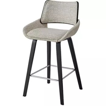 Стул полубарный ESF JY3174X-1109-4 бежевый #OTE TOPIC103/черный/Ткань,Шпон,Дерево